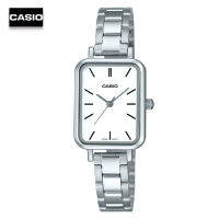 Velashop นาฬิกาข้อมือผู้หญิงคาสิโอ Casio Standard สายสแตนเลส หน้าปัดเงิน รุ่น LTP-V009D-7EUDF,  LTP-V009D-7E, LTP-V009D