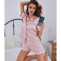 Kwyaster Soft Pajamas Set Sexy Women Sleepwear Satin Strap Top &amp; Shorts Intimate Lingerie Pyjamas  New Pijamas Home Clothes