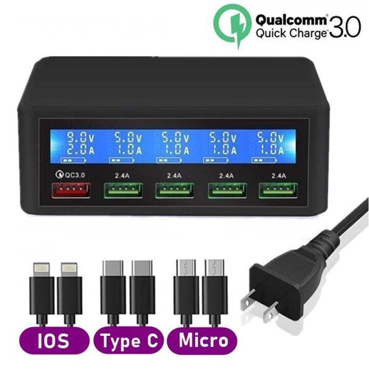 tongdaytech-qc-3-0-quick-5-port-แอลซีดี-usb-disdisplay-carregador-โทรศัพท์แบบมัลติ-fast-ur-สำหรับ-portatil-cargador