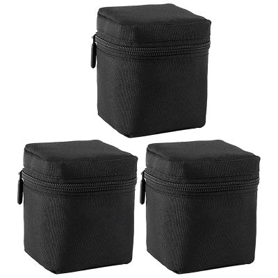 3X Camera Lens Bag DSLR Padded Thick Shockproof Protective Pouch Case Lens Pouch for DSLR Camera