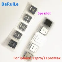 Baruile 5ชิ้นสำหรับ Iphone 11 Pro 11Pro สูงสุดสองซิมเครื่องอ่านการ์ดซิมการ์ดถาดใส่ซิมอะไหล่ซ่อมอะแดปเตอร์เต้าเสียบ