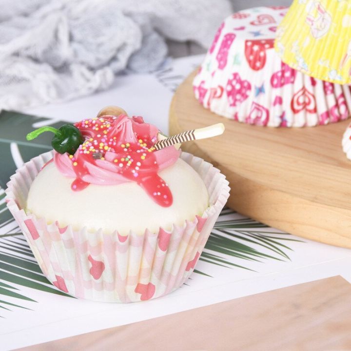 100pcs-boxed-baking-printing-oil-proof-cake-cups-egg-yolk-biscuit-cookie-trays-cupcake-muffin-cases-home-party-decor