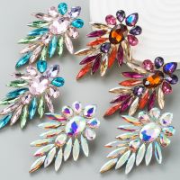 [COD] European and fashion shiny alloy colored diamond earrings womens net red hot styles high-end all-match wholesale