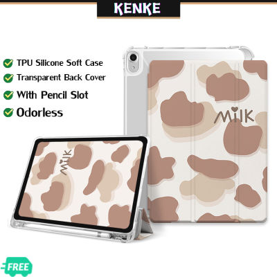 KENKE เคสไอแพด การ์ตูนน่ารักอะนิเมะสาวกราฟฟิตีเคสใสซิลิโคนนิ่มพร้อมช่องใส่ดินสอสำหรับไอแพด 2022 Air 5 air 4 2020 iPad Pro 11 2021 Mini 6 gen 5th 6th iPad 7 8 9 Gen 1