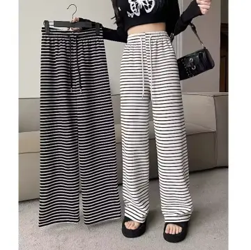 Shop Wide Leg Pants For Women High Waist Stripes with great