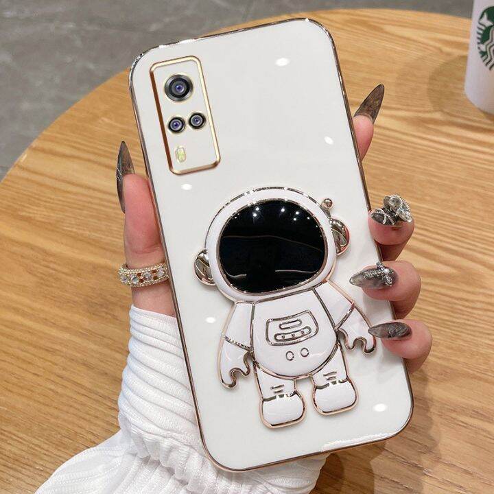 เคสนิ่มเคลือบ6d-vivo-y51-y31-2020-y31-y53s-y51a-2021เคส4g-ซิลิโคน-tpu-เคสโทรศัพท์ขาตั้งนักบินอวกาศ