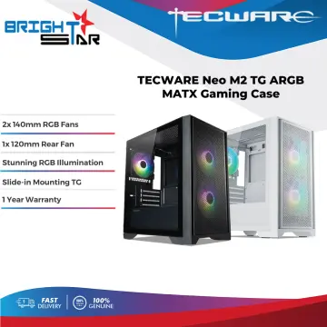 Tecware Forge M2 TG ARGB MATX Gaming Case - Black