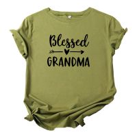 Blessed Grandma T Shirt Women Grandma Gift Thirt Cute Graphic Tees Women Short Sleeve Mom Tops Black Camisetas Mujer