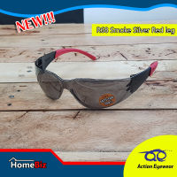 Action Eyeware รุ่น R68B Smoke silver red Leg แว่นตานิรภัย, แว่นกันแดด2020, แว่นตากันUV, แว่นกันแดดผู้ชาย, ราคาถูก, Action Eyeware ****แถมฟรี ซองผ้าใส่แว่น***