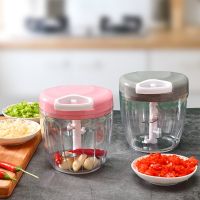 【CC】¤❈✇  Garlic Blender Household Cutter Meat Grinder Multifunction Manual Food Shredder Fruit Crusher Tools