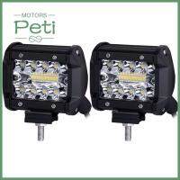 มอเตอร์ PETI 2ชิ้น ATV 60W Combo Pods ไฟทำงานไฟ LED แท่ง LED ออฟโรด หมอกจุดไฟบาร์น้ำท่วม