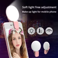 Portable Selfie Ring Light For Phone LED Soft Ring Light Clip Lamp Photography Makeup Mobile Phone Lens for iPhone iPad Samsung Smartphone Lenses