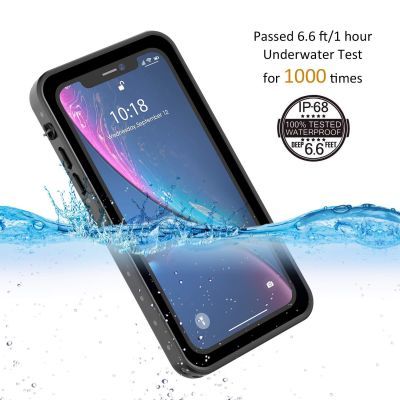 ┋﹍ 100 Waterproof Case for iPhone XS XR XS Max Shockproof Swimming Diving Cover for iPhone xsmax Outdoor Underwater Protective