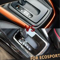 (ที่ตัดโครเมี่ยม CHONGQINGHANGQINSHANG) สำหรับ Ford Ecosport 2018 - 2021 ABS โครเมี่ยมคอนโซลเกียร์กรอบแผงแบบสลับรถสติ๊กเกอร์ฝาครอบอุปกรณ์ตกแต่งภายใน