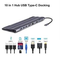 [ขายดี] 10 In 1 USB 3.0 USB C ฮับเป็น HDMI 4K สำหรับ Macbook Pro 3พอร์ต USB C ฮับพร้อมฮับ3.0 PD TF ตัวอ่าน SD สำหรับโน้ตบุ๊ค Type C