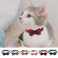 Colorful Plaid Small Dogs Collars Cotton Striped Bowknot Necklace Bulldog Chihuahua Bow Tie Puppy Cats Party Bandana Collar Cable Management