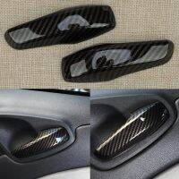 Haywood1 2Pcs Car Interior Left Door Handle Cover Trim for Fortwo 451 2010-2012 2013 2014 Carbon