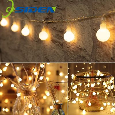 LED String Fairy Lights 5M 20Leds Crystal Ball/Globe/Peach Blossom Outdoor Lamp Garland Christmas Holiday Wedding Party Decor