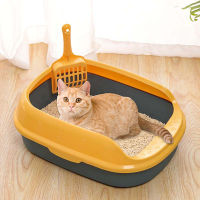 Supplies Cat Litter Box Semi-enclosed with Spoon Shoveling Feces Officer Anti-splashing Cat Litter Box Cat Supplies Cat Box