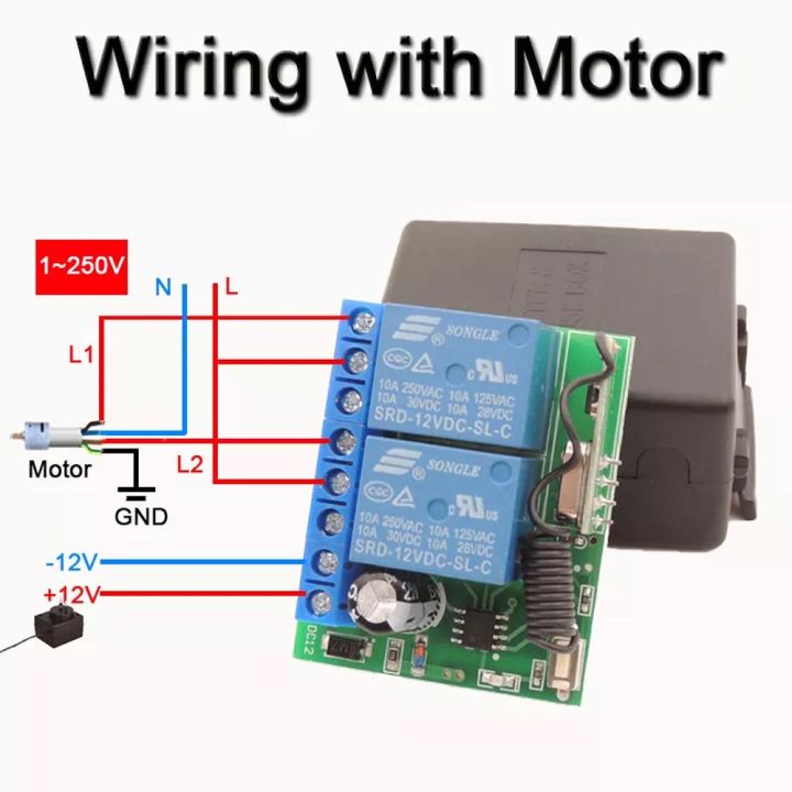 รีโมท-12v-2ch-433-mhz-rf-ขนาดเล็ก-ซ่อนง่าย-remote-สำหรับ-diy-ประตูโรงรถ-ไฟแสงสว่าง-สตาร์ท-มอเตอร์ไซค์-รีโมทแอร์-รีโมท-รีโมททีวี-รีโมด