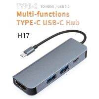 【❂Hot On Sale❂】 bukan2581584811414 5ใน1 Usb 3.1ชนิด C ฮับ Hdtv รองรับ4K ฮับ C กับกิกะบิตอีเธอร์เน็ต Rj45แลนอะแดปเตอร์สำหรับ Mac Book Pro Thunderbolt 3