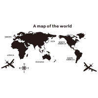 Medh 1ชิ้นรูปลอกติดผนังนอร์ดิก3มิติห้องนั่งเล่นแผนที่โลกอะคริลิคสำนักงาน