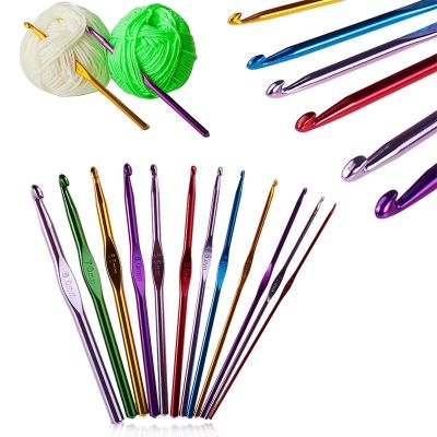 ◙ 4pcs/8pcs A Set 2/2.5/3/3.5mm Aluminum Oxide Knitting Needles Crochet Hook Weave Crochet Needles Knitted Tools Accessories