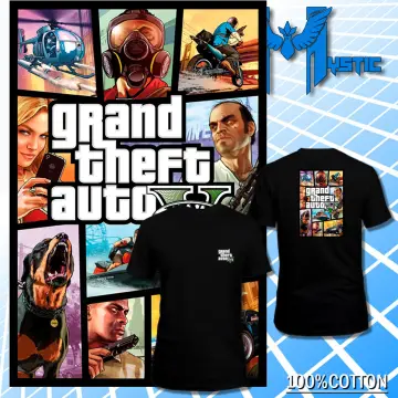 High quality Rockstar Games Jogos GTA V Logo 100% Cotton Casual