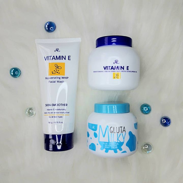 Thailand AR Vitamin E Skin Care Set Facial Cleanser + Vitamin E