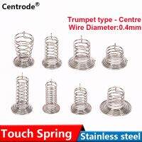 Centrode Horn Type Center Contact Button Key Touch Induction Compression 304 Stainless Steel Spring WD 0.4mm for Switch 10piece Coil Springs