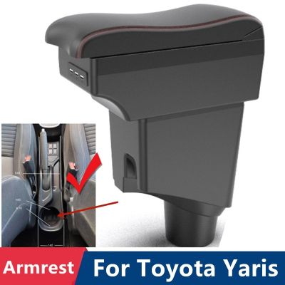 ☂ Armrest Box For Toyota Yaris 2015 2016 2017 2018 2019 2020 2021 Car Central Storage Modification USB LED Arm Rest Accessories