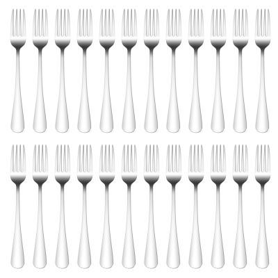 24 Pieces Dinner Forks Set Forks Silverware Set 7.1 Inch Silver Stainless Steel Dinner Forks, Forks Silverware, Forks for Home