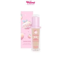 รองพื้น เนื้อลิควิด บางเบา ไม่ตกร่อ ไม่เป็นคราบ SIVANNA COLORS PEACH SKIN MOISTUORIZING FOUNDATION (HF5097)