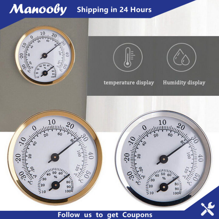 6Pcs Wall Mounted Thermometers, Temperature Gauge Meter with