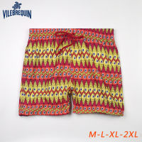 2023 Original Summer Mens Printed Vilebrequin Turtle Surf Pants Beach Pants Shorts Red Gold Fish VQ332