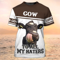 2023 New Newest Summer Men‘s Fashion T-shirt Personalized Name Animal Cow 3D Printed t shirt Unisex Casual Tshirt DW122（free custom NAME&amp;LOGO) Summer Fashion T-shirt