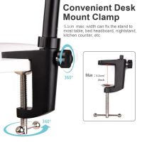 +【； Desk Mount 360 Ball Head Adjustable Photography Flexible Camera Video Recording Live Streaming Aluminum Alloy Webcam Stand