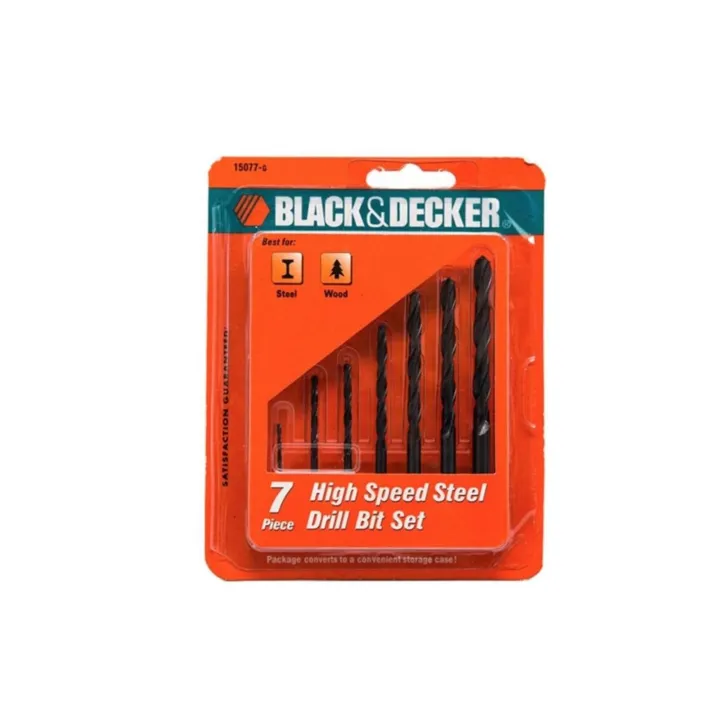 Black & Decker Drill Bit Set 7pcs 15077G Lazada PH