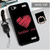 เคสซิลิโคนนิ่มสำหรับ VIVO Y37เคสโทรศัพท์กล่องคลุมทั้งหมดทาสีป้องกันการตกฝาครอบโทรศัพท์กันรอยขีดข่วนสำหรับ VIVO Y37แถมฟรีห่วงยืนที่วางและสตริง