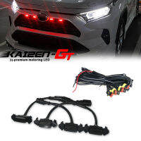 4pcs ed Lens Red LED Car Front Grille Light assemblies with Wiring Harness Kit For 2016-up Toyota Tacoma wTRD Pro Grill DRL