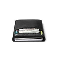 【CW】Slim Aluminum Wallet With Elasticity Back Pouch ID Credit Card Holder Mini RFID Wallet Automatic Pop up Bank Card Case