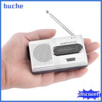 BUCHE AM/FM วิทยุพกพาขนาดเล็ก ลำโพงในตัว แบบพกพาได้ วิทยุบางเฉียบ ที่มีคุณภาพสูง สเตอริโอ เสาอากาศวิทยุแบบยืดหดได้ การเดินทางผู้สูงอายุ