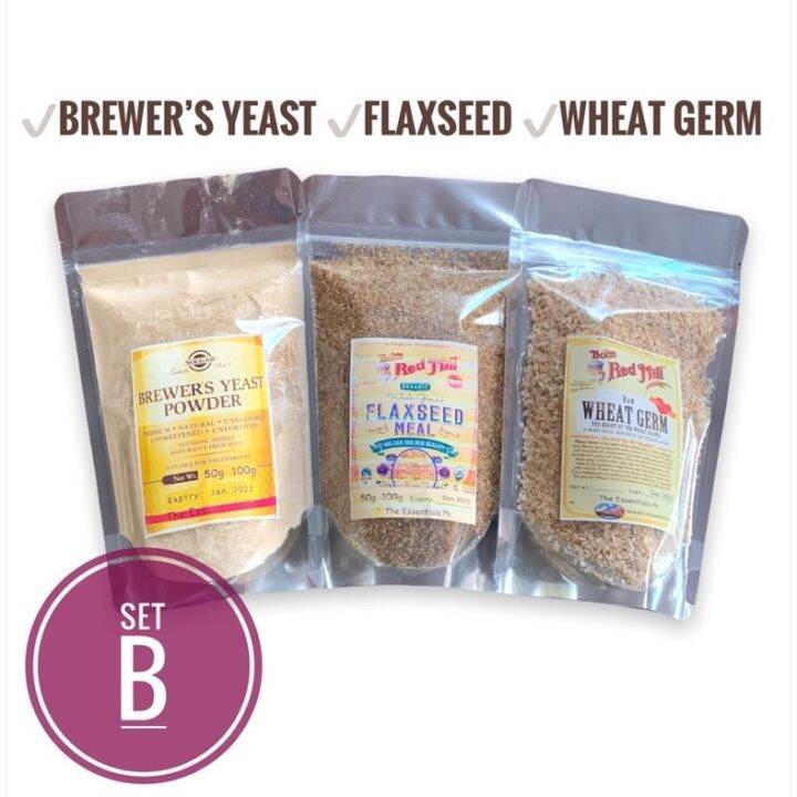 Lactation Cookies Ingredients SET B Brewer’s Yeast Flaxseed Wheatgerm Lazada PH