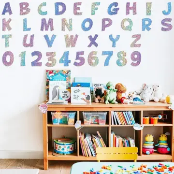 216PCS Confetti Style Bulletin Board Letters 4 Inch Alphabet Numbers Set