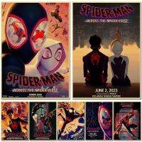 ◐♧◑ Spider-Man: Across The Spider-Verse Disney โปสเตอร์พิมพ์โปสเตอร์ Home Living ห้องนอนตกแต่ง Bar Cafe Wall ภาพวาด