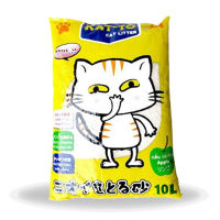 KAT-TO Cat litter sand ทรายแมว 10 ลิตร ทรายแมว กลิ่นแอปเปิ้ล จับตัวเป็นก้อน ควบคุมกลิ่นดี เกาะตัวดี ทรายแมว10L