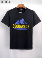 Dsquared แขนสั้นผู้ชาย,เสื้อยืดระบายอากาศผ้าฝ้ายลำลองเสื้อแบบหลวมใหม่ฤดูร้อน