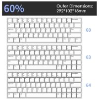 【⊕Good quality⊕】 sijieyis8 ที่ครอบกุญแจแบบใสสำหรับคีย์บอร์ดแบบกลไกฝาครอบกันฝุ่นที่คลุมเก็บรักษาของอากาศเหมาะกับคีย์60 87 98 104