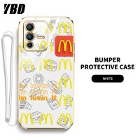 YBD เคสสำหรับ โทรศัพท์ดีไซน์ของ McDonald Vivo S12 Pro 5G V23 Pro 5G V25 V25E 5G V27 Pro V27E IQOO Z6 Pro V25 Pro 5G ปกป้องเลนส์หรูหราชุบ6D ซิลิโคนนิ่ม