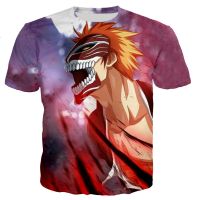 Men Women 2021 New Fashion Summer Hot Sale 3D Anime Bleach Printed T-shirt Casual Harajuku Tees Unisex Trendy Streetwear Tops